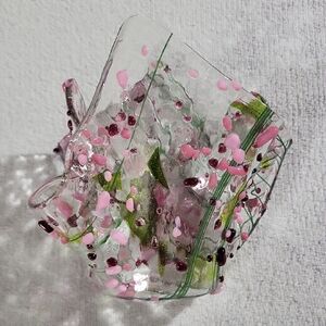 Glass "Handkerchief" Candle Holder